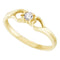 10kt Yellow Gold Women's Round Diamond Solitaire Heart Promise Bridal Ring 1/10 Cttw - FREE Shipping (US/CAN)-Gold & Diamond Promise Rings-5-JadeMoghul Inc.