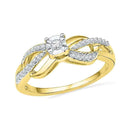 10kt Yellow Gold Women's Round Diamond Solitaire Infinity Promise Bridal Ring 1/6 Cttw - FREE Shipping (US/CAN)-Gold & Diamond Promise Rings-5-JadeMoghul Inc.