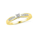 10kt Yellow Gold Women's Round Diamond Solitaire Promise Bridal Ring 1/5 Cttw - FREE Shipping (US/CAN)-Gold & Diamond Promise Rings-5-JadeMoghul Inc.