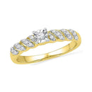 10kt Yellow Gold Women's Round Diamond Solitaire Promise Bridal Ring 1/5 Cttw - FREE Shipping (US/CAN)-Gold & Diamond Promise Rings-5-JadeMoghul Inc.