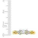 10kt Yellow Gold Women's Round Diamond Solitaire Twist Bridal Wedding Engagement Ring 1/3 Cttw - FREE Shipping (US/CAN)-Gold & Diamond Engagement & Anniversary Rings-5-JadeMoghul Inc.