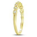10kt Yellow Gold Women's Round Diamond Stackable Band Ring 1-10 Cttw - FREE Shipping (US/CAN)-Gold & Diamond Rings-JadeMoghul Inc.