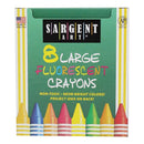 (12 BX) CRAYONS FLUORESCENT LARGE 8-Arts & Crafts-JadeMoghul Inc.
