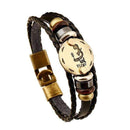 12 Constellations Zodiac Sign Leather Bracelet-12-JadeMoghul Inc.