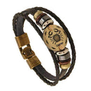 12 Constellations Zodiac Sign Leather Bracelet-3-JadeMoghul Inc.
