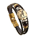 12 Constellations Zodiac Sign Leather Bracelet-4-JadeMoghul Inc.