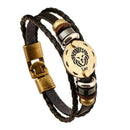 12 Constellations Zodiac Sign Leather Bracelet-6-JadeMoghul Inc.