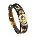 12 Constellations Zodiac Sign Leather Bracelet-8-JadeMoghul Inc.