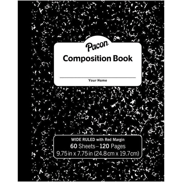 (12 EA) BLACK COMPOSITION BOOK-Arts & Crafts-JadeMoghul Inc.