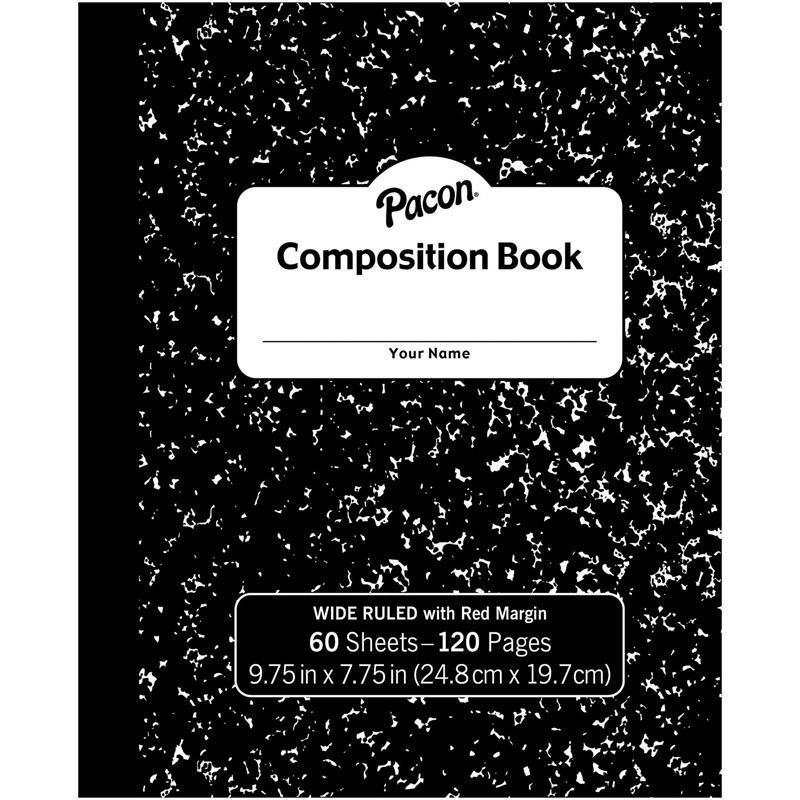 (12 EA) BLACK COMPOSITION BOOK-Arts & Crafts-JadeMoghul Inc.