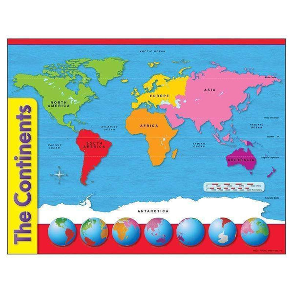 (12 EA) CHART THE CONTINENTS-Learning Materials-JadeMoghul Inc.