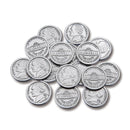 (12 EA) PLASTIC COINS 100 NICKELS-Toys & Games-JadeMoghul Inc.
