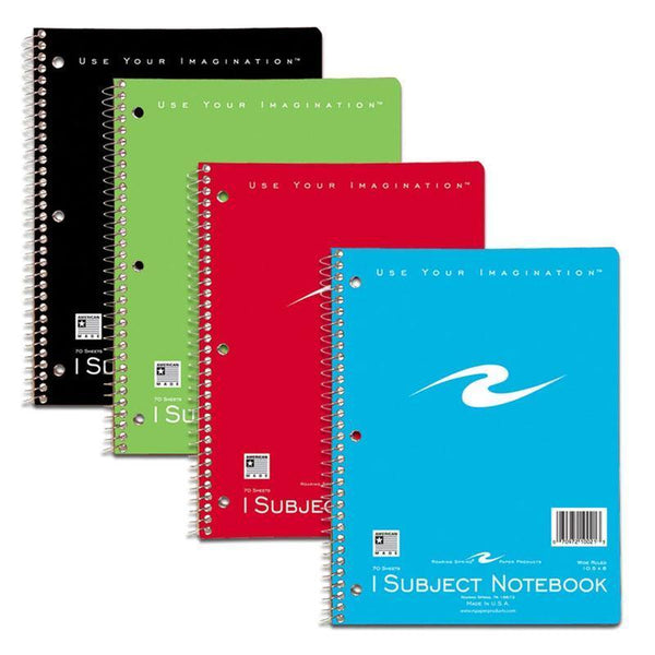 (12 EA) SPIRAL NOTEBOOK 1 SUBJECT-Learning Materials-JadeMoghul Inc.