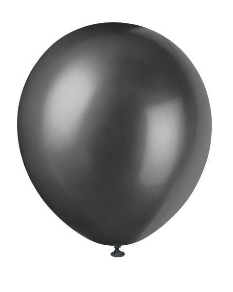 12 inch Latex Balloons 8ct - Pearlized Shadow Black-Gold & Diamond Pendants & Necklaces-JadeMoghul Inc.