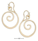12 Karat Gold Filled Round Curly Spiral Dangle Earrings-Silver Earrings-JadeMoghul Inc.