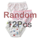 12 Pcs/Lot 100% Organic Cotton Girls Briefs Baby Underwear High Quality Kids Briefs Shorts Panties For Children's Clothes 2-8 y-12pcs-6-JadeMoghul Inc.
