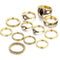 12 pieces Fashion Vintage Midi Rings Set-Gold Color-JadeMoghul Inc.