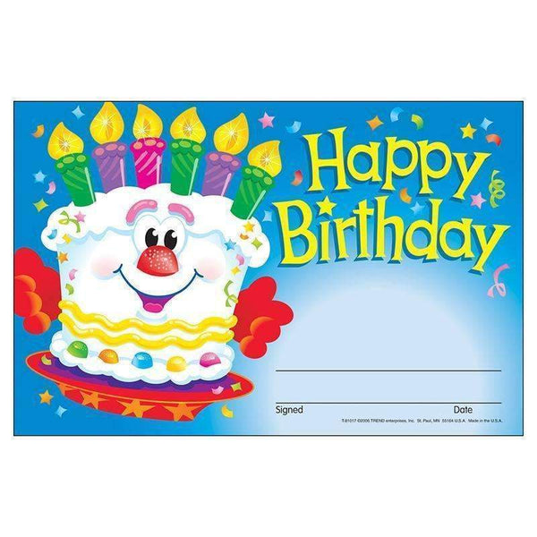 (12 PK) AWARDS HAPPY BIRTHDAY CAKE-Learning Materials-JadeMoghul Inc.