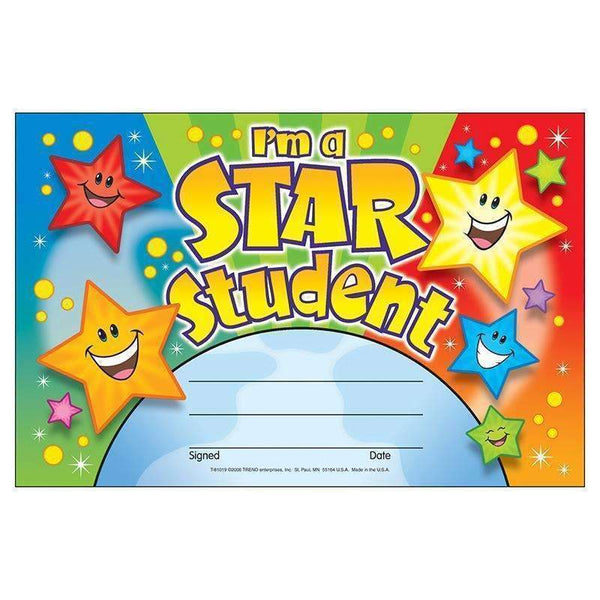 (12 PK) AWARDS IM A STAR STUDENT-Learning Materials-JadeMoghul Inc.
