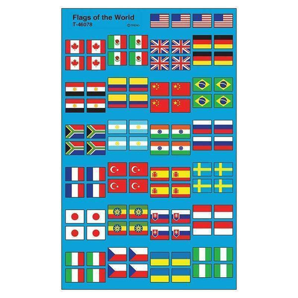 (12 PK) FLAGS OF THE WORLD SPERSHPE-Learning Materials-JadeMoghul Inc.