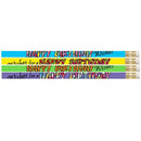 12 PK HAPPY BIRTHDAY WISHES PENCIL-Supplies-JadeMoghul Inc.