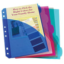 (12 Pk) Mini Size 5 Tab Poly Index-Supplies-JadeMoghul Inc.