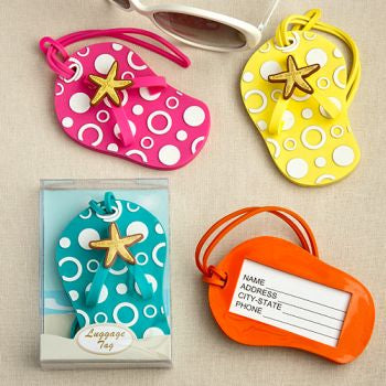 Flip Flops - Luggage Tags in Decorative 24 Pieces Display Box