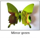 12pcs/set New Arrive Mirror Sliver 3D Butterfly Wall Stickers Party Wedding Decor DIY Home Decorations-Green-JadeMoghul Inc.