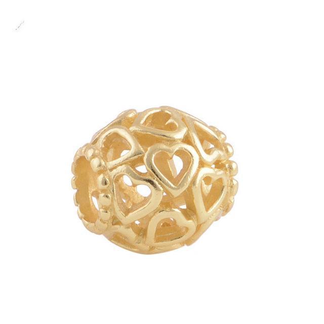 14K Solid Gold Butterfly Cherry Blossom Charms clip beads Fit 925 sterling silver bracelets necklace DIY Assessories GD041-GD047-JadeMoghul Inc.