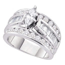 14k White Gold Marquise Diamond EGL Certified Bridal Wedding Anniversary Band 2.00 Cttw - FREE Shipping (US/CAN)-Gold & Diamond Engagement & Anniversary Rings-6-JadeMoghul Inc.