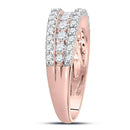 14kt Rose Gold Women's Round Cognac-brown Color Enhanced Diamond Band Ring 1.00 Cttw - FREE Shipping (US/CAN)-Gold & Diamond Bands-11-JadeMoghul Inc.