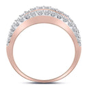 14kt Rose Gold Women's Round Cognac-brown Color Enhanced Diamond Band Ring 1.00 Cttw - FREE Shipping (US/CAN)-Gold & Diamond Bands-11-JadeMoghul Inc.