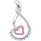 14kt Two-tone Gold Women's Diamond Heart Twisted Pendant 1/10 Cttw-Gold & Diamond Pendants & Necklaces-JadeMoghul Inc.