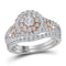 14kt Two-tone Gold Womens Round Diamond Bridal Wedding Engagement Ring Band Set 1-1/4 Cttw-Gold & Diamond Wedding Ring Sets-5.5-JadeMoghul Inc.
