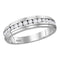 14kt White Gold His & Hers Round Diamond Solitaire Matching Bridal Wedding Ring Band Set 1-5/8 Cttw - FREE Shipping (US/CAN)-Gold & Diamond Trio Sets-5-JadeMoghul Inc.