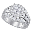 14kt White Gold Women's Princess Diamond Soleil Halo Bridal Wedding Engagement Ring 2-1/10 Cttw - FREE Shipping (US/CAN)-Gold & Diamond Engagement & Anniversary Rings-5-JadeMoghul Inc.