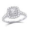 14kt White Gold Women's Princess Diamond Solitaire Bridal or Engagement Ring 1-1/5 Cttw-Gold & Diamond Wedding Jewelry-JadeMoghul Inc.