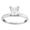 14kt White Gold Womens Princess Diamond Solitaire Bridal Wedding Engagement Ring 1/4 Cttw - FREE Shipping (US/CAN)-Gold & Diamond Engagement & Anniversary Rings-5-JadeMoghul Inc.