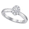 14kt White Gold Womens Princess Diamond Solitaire Bridal Wedding Engagement Ring 3/8 Cttw-Gold & Diamond Engagement & Anniversary Rings-8-JadeMoghul Inc.