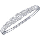 14kt White Gold Women's Princess Round Diamond Soleil Bangle Bracelet 3-1-10 Cttw - FREE Shipping (US/CAN)-Gold & Diamond Bracelets-JadeMoghul Inc.