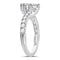 14kt White Gold Women's Round Diamond 2-stone Bypass Bridal Wedding Engagement Ring 1.00 Cttw - FREE Shipping (US/CAN)-Gold & Diamond Engagement & Anniversary Rings-5.5-JadeMoghul Inc.