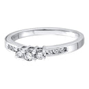 14kt White Gold Women's Round Diamond 3-stone Bridal Wedding Engagement Ring 1/4 Cttw - FREE Shipping (US/CAN)-Gold & Diamond Engagement & Anniversary Rings-5-JadeMoghul Inc.