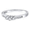 14kt White Gold Women's Round Diamond 3-stone Bridal Wedding Engagement Ring 1/4 Cttw - FREE Shipping (US/CAN)-Gold & Diamond Engagement & Anniversary Rings-5-JadeMoghul Inc.