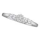 14kt White Gold Women's Round Diamond Cluster Bridal Wedding Engagement Ring 1/6 Cttw - FREE Shipping (US/CAN)-Gold & Diamond Engagement & Anniversary Rings-5-JadeMoghul Inc.