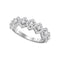 14kt White Gold Women's Round Diamond Diagonal Square Single Row Band 1.00 Cttw - FREE Shipping (US/CAN)-Gold & Diamond Bands-JadeMoghul Inc.