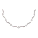 14kt White Gold Womens Round Diamond Flower Cluster Luxury Necklace 2-1-2 Cttw - FREE Shipping (US/CAN)-Gold & Diamond Pendants & Necklaces-JadeMoghul Inc.