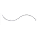 14kt White Gold Womens Round Diamond Flower Cluster Tennis Bracelet 4.00 Cttw - FREE Shipping (US/CAN)-Gold & Diamond Bracelets-JadeMoghul Inc.