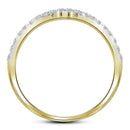 14kt White Gold Women's Round Diamond Halo Split-shank Bridal Wedding Engagement Ring Band Set 1.00 Cttw - FREE Shipping (US/CAN) (Certified)-Gold & Diamond Wedding Ring Sets-5-JadeMoghul Inc.