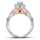 14kt White Gold Women's Round Diamond Solitaire Bellissimo Bridal Wedding Ring Set 1.00 Cttw - FREE Shipping (US/CAN)-Gold & Diamond Wedding Ring Sets-5-JadeMoghul Inc.