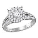 14kt White Gold Women's Round Diamond Solitaire Bridal Wedding Engagement Ring 1.00 Cttw - FREE Shipping (US/CAN)-Gold & Diamond Engagement & Anniversary Rings-5-JadeMoghul Inc.